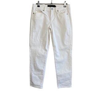 Calvin Klein white cotton straight Skinny Jean Size 4